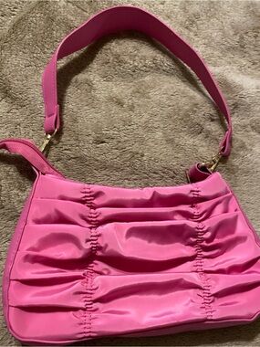 Hot Pink Ruched Shoulder Bag unknown the brand